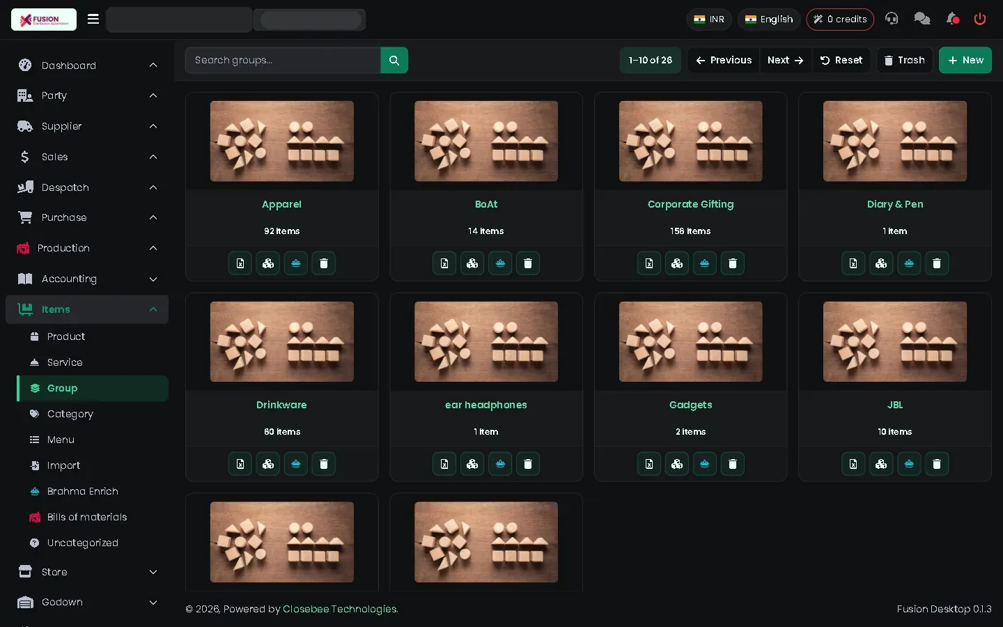 Item group list