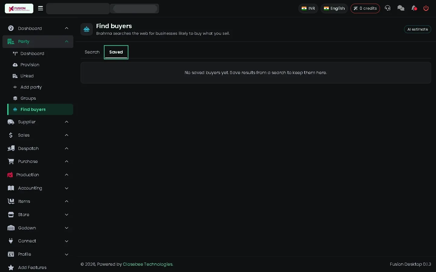 Saved buyers tab