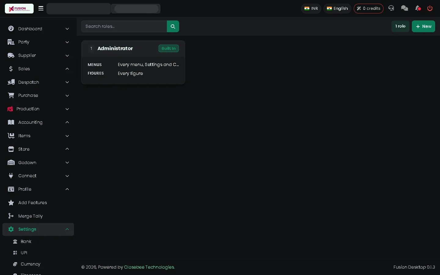 Roles list